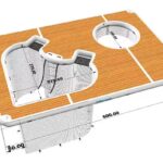 FUN AIR SEA POOL 4m x 6m swim area walks around DROP STICH