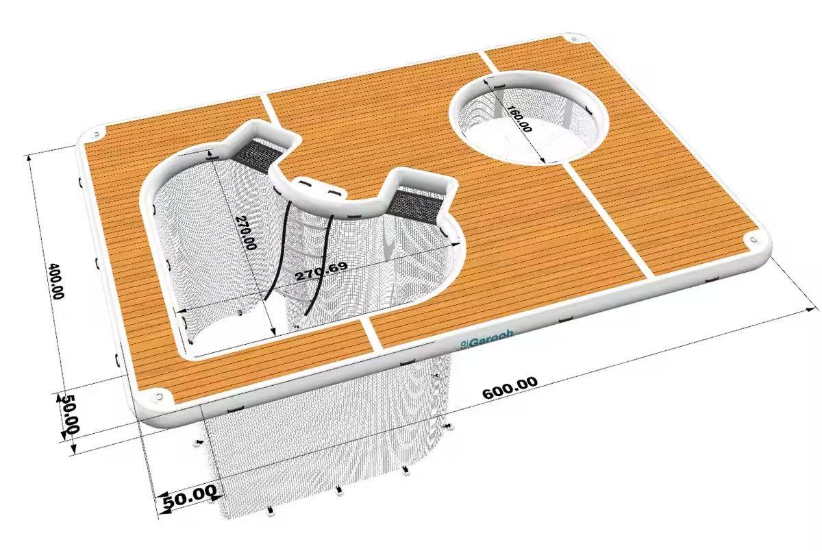 WhatsApp Image6666 FUN AIR SEA POOL 4m x 6m swim area walks around DROP STICH - Image 1